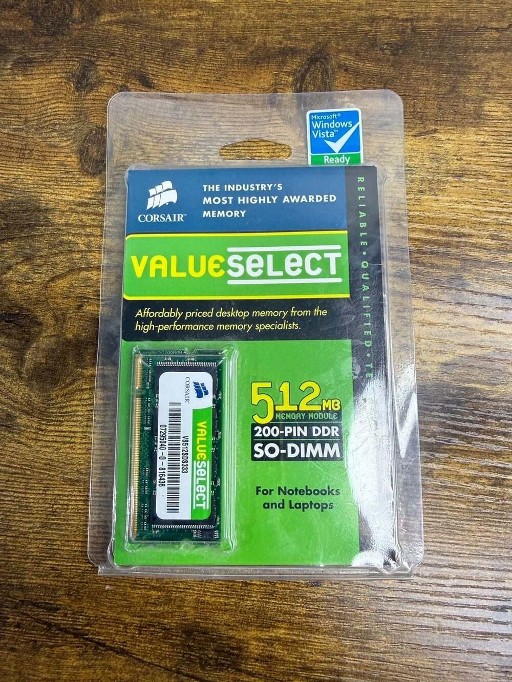 Corsair ValueSelect 512MB DDR 200-Pin SO-DIMM Laptop Memory Module VS512SDS333